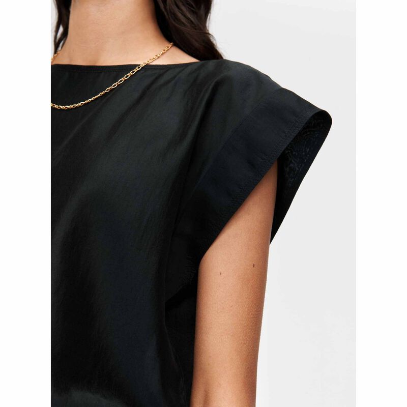 Veronika Maine Light Tencel Boat Neck Top image number 6